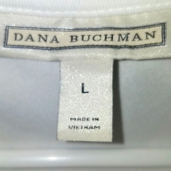 Tank Top sleeveless Pull Over Blouse shell white lace polka dot stretch tiered - Picture 4 of 8